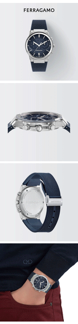 Salvatore Ferragamo Sapphire Chrono Blue Dial Blue Rubber Strap Watch for Men - SFME00923 Buy Now By Salvatore Ferragamo