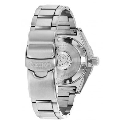 Shop Seiko Prospex Automatic Diver Black Dial Silver Steel Strap Watch For Men - SPB051J1 in USA