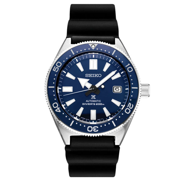 Shop Seiko Prospex Analogue Automatic Diver Blue Dial Black Rubber Strap Watch For Men - SPB053J1 in USA