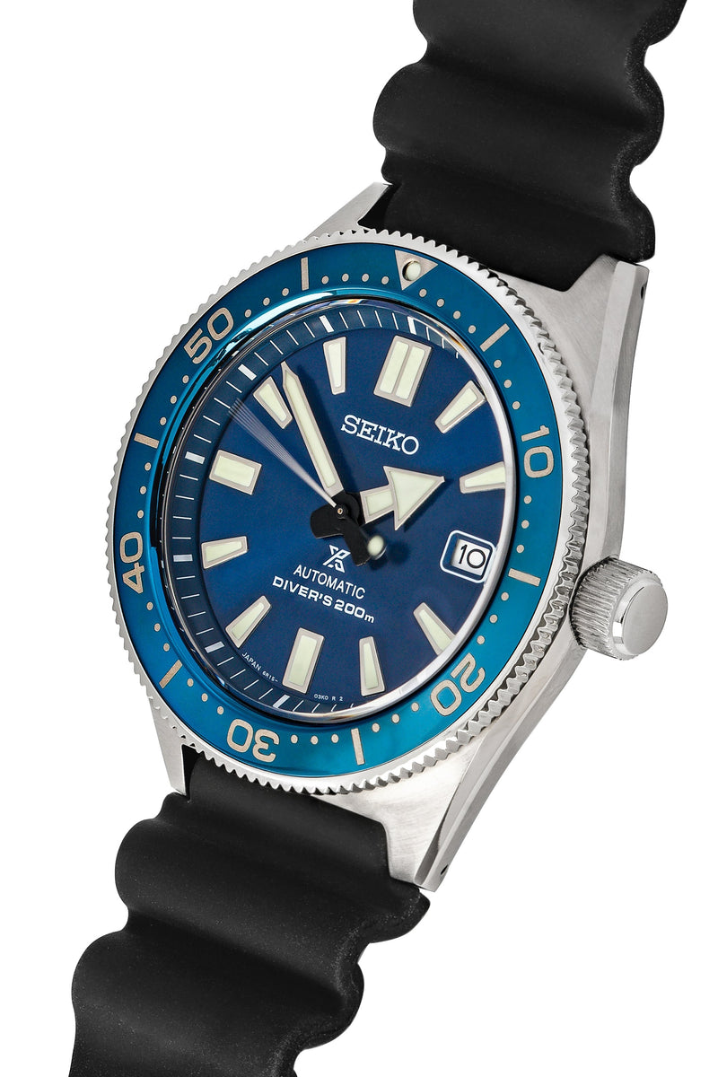 Shop Seiko Prospex Analogue Automatic Diver Blue Dial Black Rubber Strap Watch For Men - SPB053J1 in USA