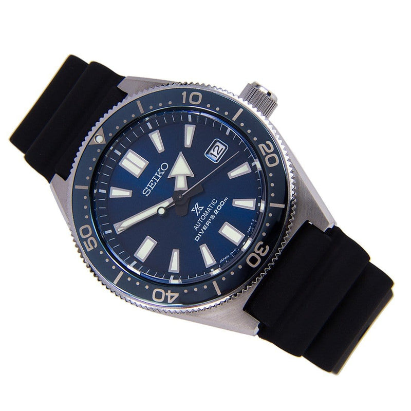 Shop Seiko Prospex Analogue Automatic Diver Blue Dial Black Rubber Strap Watch For Men - SPB053J1 in USA