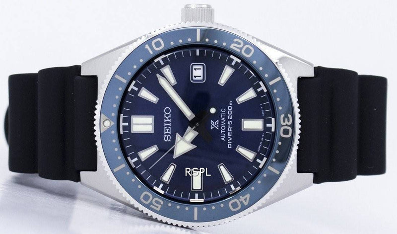 Shop Seiko Prospex Analogue Automatic Diver Blue Dial Black Rubber Strap Watch For Men - SPB053J1 in USA