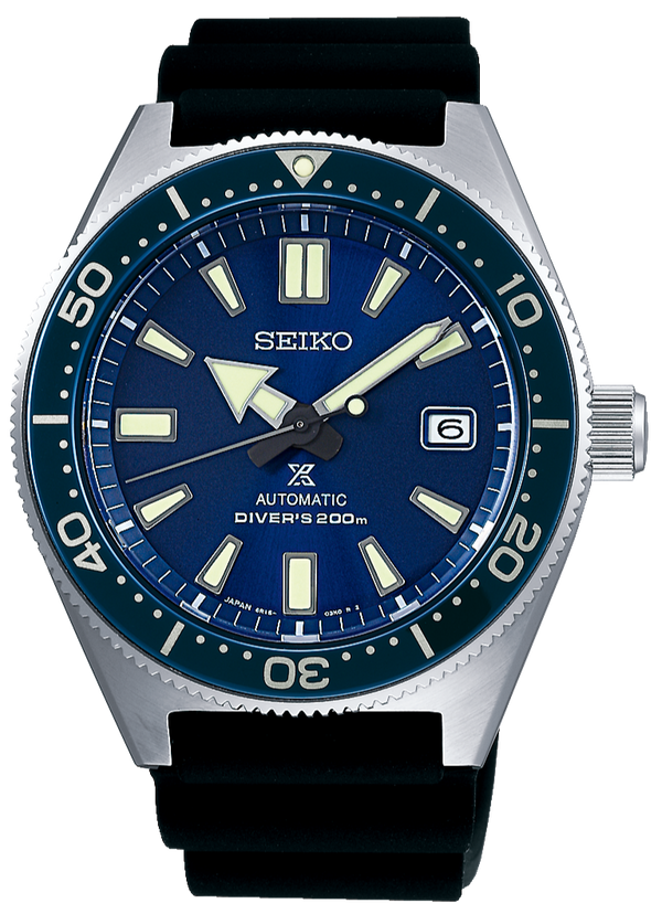 Shop Seiko Prospex Analogue Automatic Diver Blue Dial Black Rubber Strap Watch For Men - SPB053J1 in USA