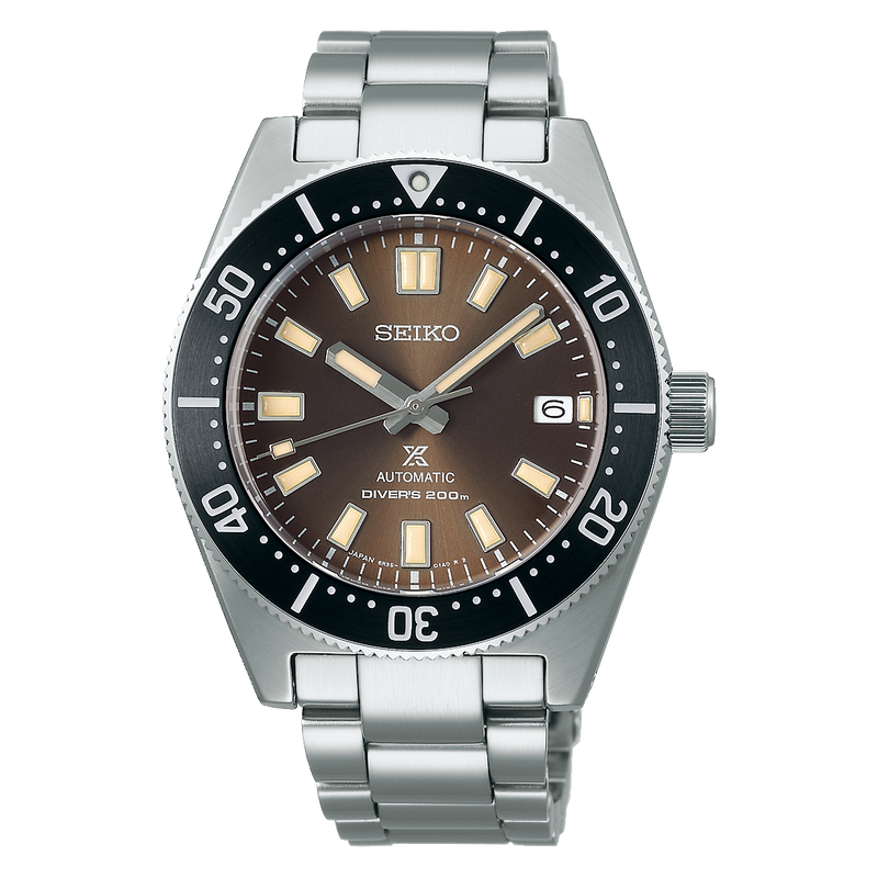 Shop Seiko Prospex 55th Anniversary Edition Brown Dial Silver Steel Strap Watch For Men - SPB145J1 in USA