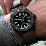 Shop Seiko Prospex Black Series 1965 Limited Edition Black Dial Brown NATO Strap Watch For Men - SPB253J1 in USA