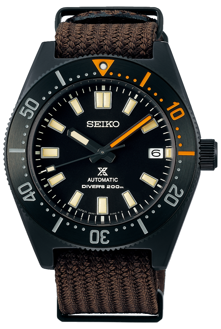 Shop Seiko Prospex Black Series 1965 Limited Edition Black Dial Brown NATO Strap Watch For Men - SPB253J1 in USA