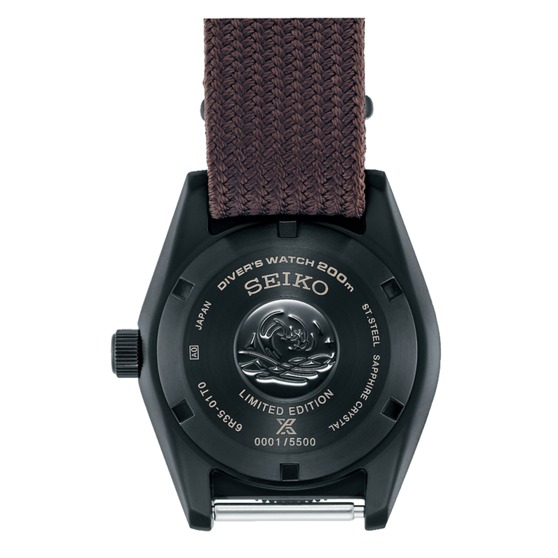 Shop Seiko Prospex Black Series 1965 Limited Edition Black Dial Brown NATO Strap Watch For Men - SPB253J1 in USA