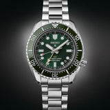 Shop Seiko Prospex GMT Divers Automatic Marine Green Dial Silver Steel Strap Watch For Men - SPB381J1 in USA