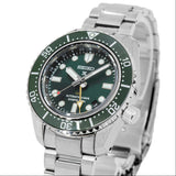 Seiko Prospex GMT Divers Automatic Marine Green Dial Silver Steel Strap Watch For Men - SPB381J1
