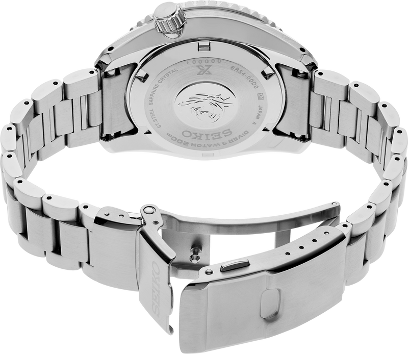 Shop Seiko Prospex GMT Divers Automatic Marine Green Dial Silver Steel Strap Watch For Men - SPB381J1 in USA