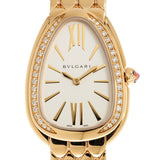 Bvlgari Serpenti Seduttori Diamonds Silver Dial Rose Gold Steel Strap Watch for Women - SERPENTI103146