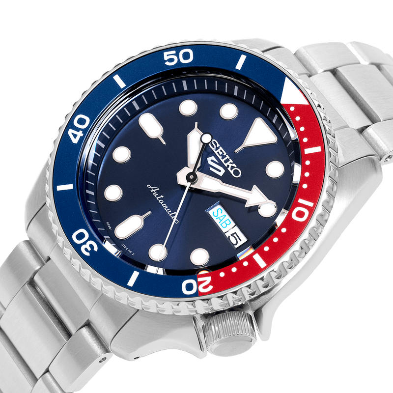 Seiko 5 Sports Automatic Blue Dial Silver Steel Strap Watch For Men - SRPD53K1 Buy Now By Seiko