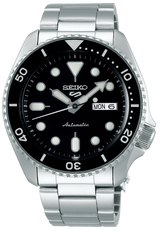 Seiko 5 Sports Automatic Black Dial Silver Steel Strap Watch For Men - SRPD57K1 Buy Now By Seiko
