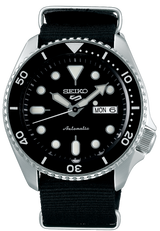 Seiko 5 Sports SKX Automatic Black Dial Black NATO Strap Watch For Men - SRPD55K3