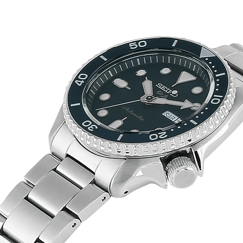 Seiko 5 Sports Automatic Analog Green Dial Silver Steel Strap Watch For Men - SRPD63K1 Buy Now By Seiko
