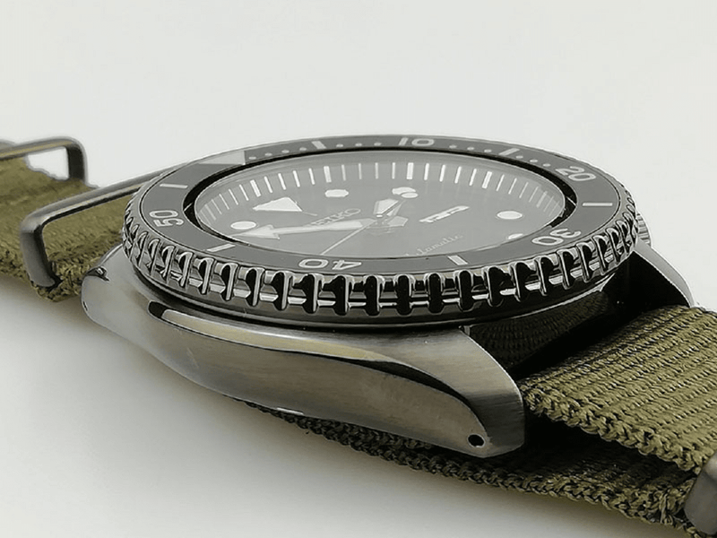 Seiko 5 Sport Automatic Black Dial Green Nylon Strap Watch For Men - SRPD65K4 Buy Now By Seiko