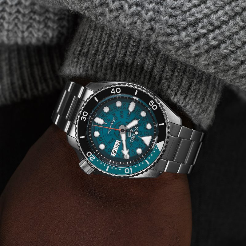 Seiko 5 Sports SKX Skeleton Green Dial Silver Steel Strap Watch For Men - SRPJ45K1 Buy Now By Seiko
