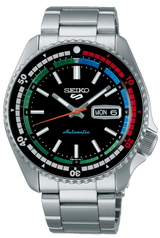 Seiko 5 Sports SKX Series Regatta Timer Retro Blue Dial Silver Steel Strap Watch For Men - SRPK13K1 Buy Now By Seiko