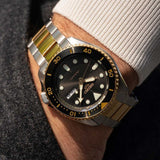 Seiko 5 Sports Automatic Special Creation Black Dial Two Tone Steel Strap Watch For Men - SRPK22