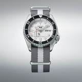 Seiko 5 Sports x Peanuts Surfboard Snoopy Limited Edition White Dial Two Tone NATO Strap Watch For Men - SRPK25K1 Buy Now By Seiko