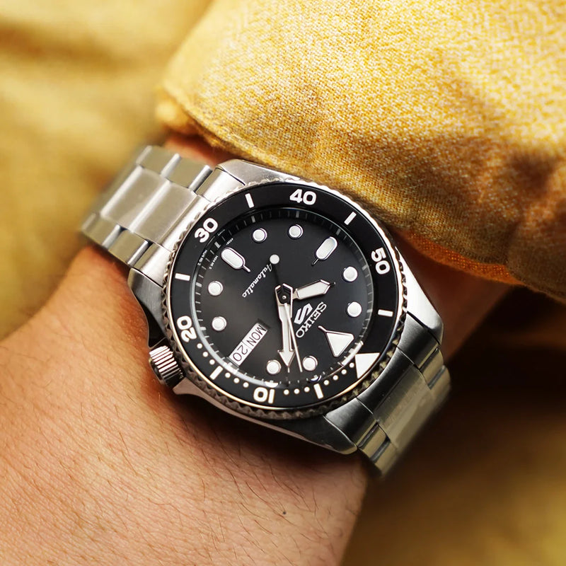 Seiko 5 Sports SKX Automatic Black Dial Silver Steel Strap Watch For Men - SRPK29K1 Buy Now By Seiko