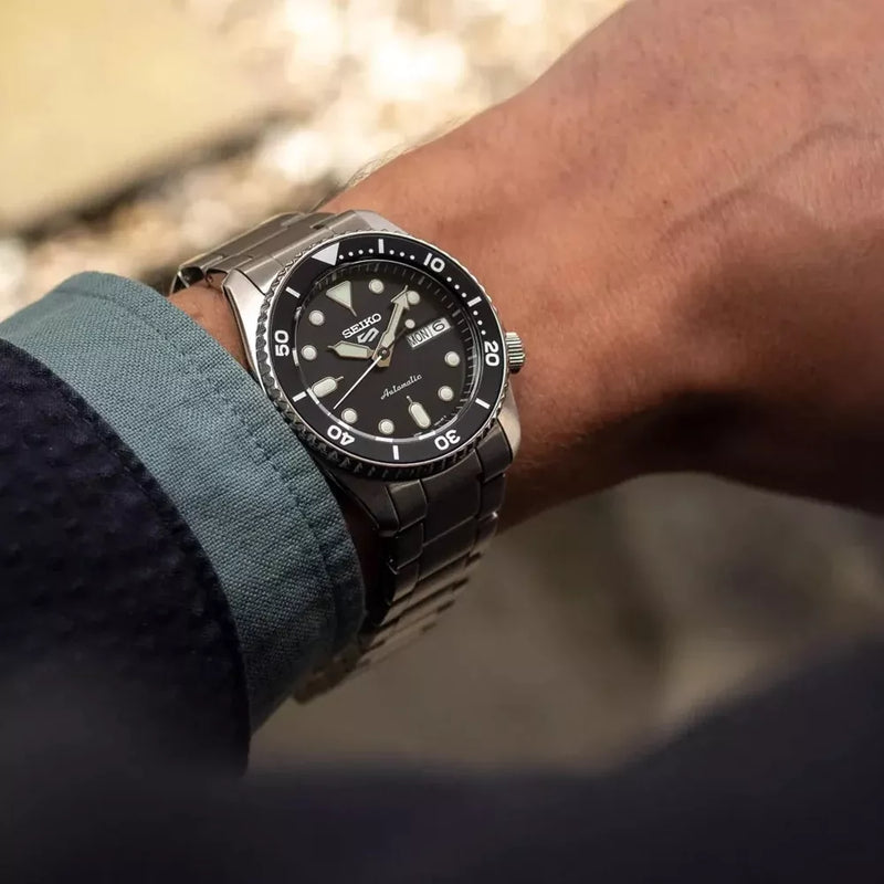 Seiko 5 Sports SKX Automatic Black Dial Silver Steel Strap Watch For Men - SRPK29K1 Buy Now By Seiko