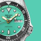 Seiko 5 Sports SKX Midi Automatic Teal Dial Silver Steel Strap Watch For Men - SRPK33K1 Buy Now By Seiko