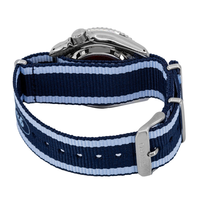 Shop Seiko 5 Sports Honda Super Cub Limited Edition Blue Dial Two Tone NATO Strap Watch For Men - SRPK37K1 in USA