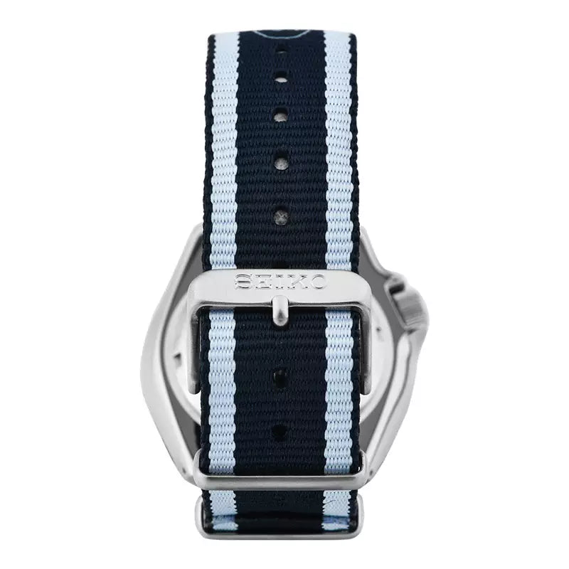 Shop Seiko 5 Sports Honda Super Cub Limited Edition Blue Dial Two Tone NATO Strap Watch For Men - SRPK37K1 in USA