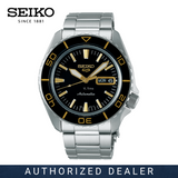 Seiko 5 Sport Automatic SKX Series Black Dial Silver Steel Strap Watch for Men - SRPK99K1