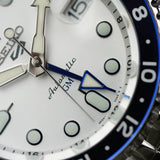 Shop Seiko 5 Sports SKX GMT Automatic Sky Blue Dial Silver Steel Strap Watch For Men - SSK033K1 in USA