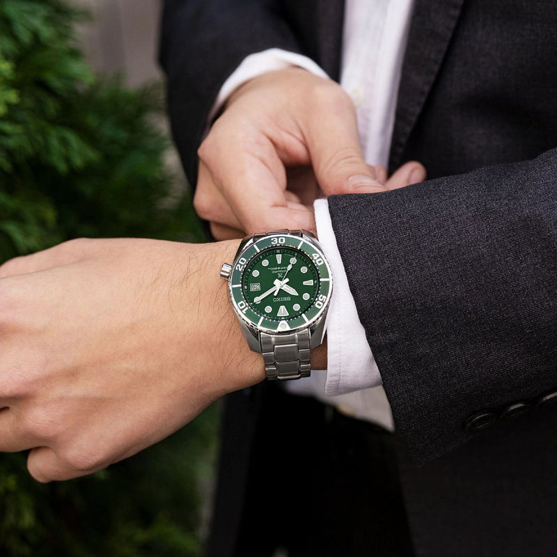 Shop Seiko 5 Sports SKX GMT Automatic Green Dial Silver Steel Strap Watch For Men - SSK035K1 in USA