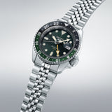 Shop Seiko 5 Sports SKX GMT Automatic Green Dial Silver Steel Strap Watch For Men - SSK035K1 in USA