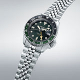 Shop Seiko 5 Sports SKX GMT Automatic Green Dial Silver Steel Strap Watch For Men - SSK035K1 in USA