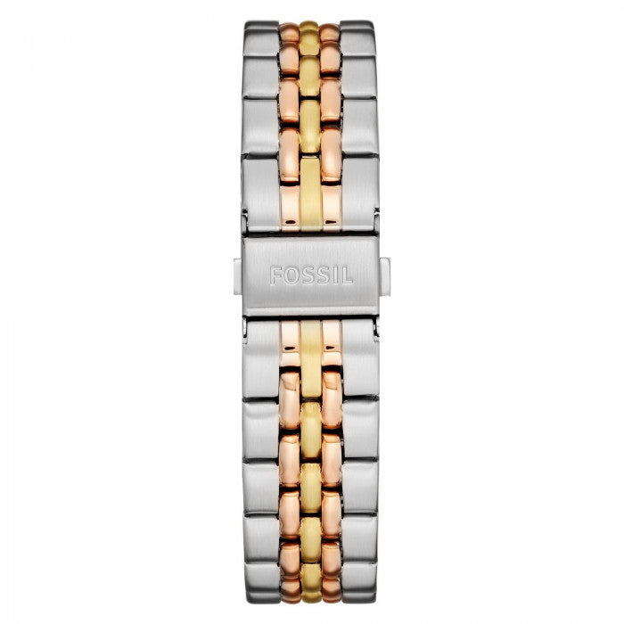 Fossil Boyfriend Chronograph White Dial Two Tone Steel Strap Watch for Women - ES3840 Buy Now By Fossil