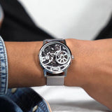 Guess Gadget Silver Dial Silver Mesh Bracelet Watch for Men - GW0538G1 Buy Now By Guess