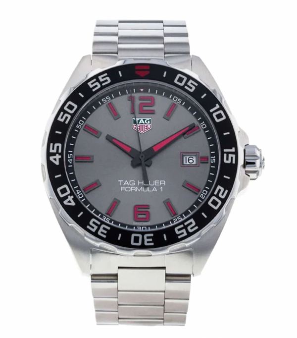Shop Tag Heuer Formula 1 Quartz Anthracite Dial Silver Steel Strap Watch for Men - WAZ1018.BA0842 in USA