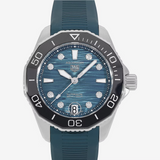 Tag Heuer Aquaracer Professional 300 Automatic Diamonds Green Dial Green Rubber Strap Watch for Women - WBP231G.FT6226 Buy Now By Tag Heuer