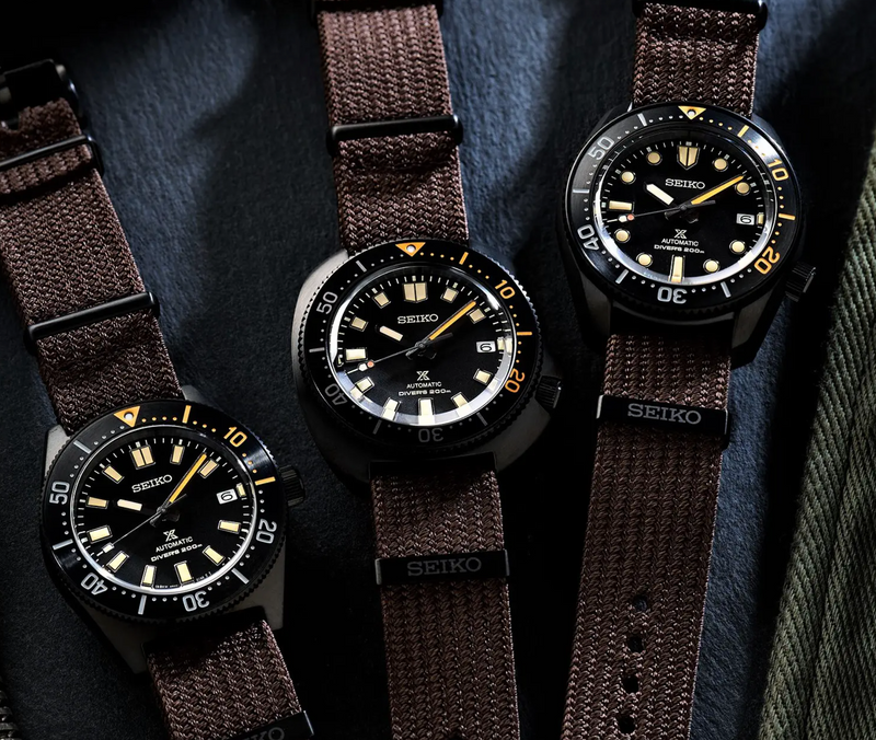 Shop Seiko Prospex Black Series 1965 Limited Edition Black Dial Brown NATO Strap Watch For Men - SPB253J1 in USA