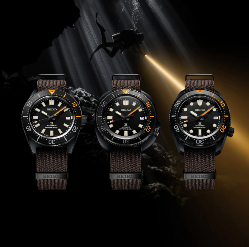 Shop Seiko Prospex Black Series 1965 Limited Edition Black Dial Brown NATO Strap Watch For Men - SPB253J1 in USA