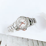 Bulova Crystal Collection Mother of Pearl Dial Silver Steel Strap Watch for Women - 98L232