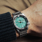 Seiko 5 Sports SKX Midi Automatic Teal Dial Silver Steel Strap Watch For Men - SRPK33K1 Buy Now By Seiko