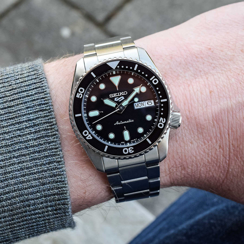 Seiko 5 Sports SKX Automatic Black Dial Silver Steel Strap Watch For Men - SRPK29K1 Buy Now By Seiko