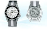 Seiko 5 Sports x Peanuts Surfboard Snoopy Limited Edition White Dial Two Tone NATO Strap Watch For Men - SRPK25K1 Buy Now By Seiko