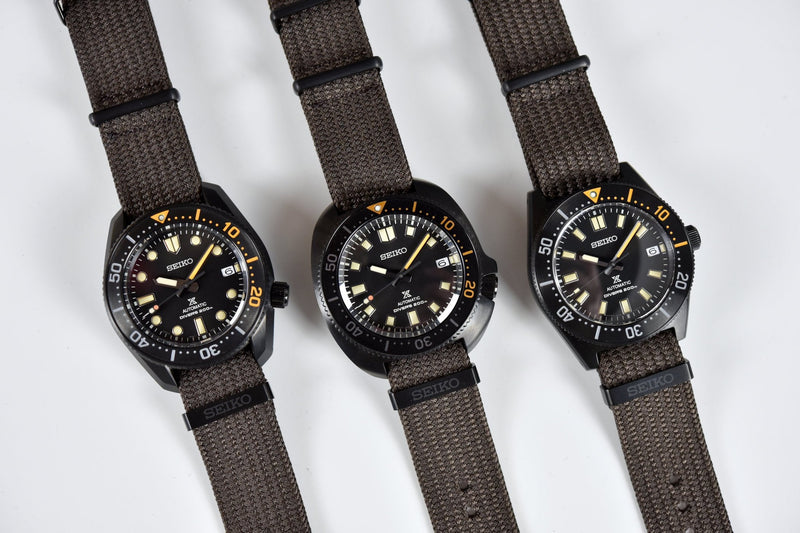 Shop Seiko Prospex Black Series 1965 Limited Edition Black Dial Brown NATO Strap Watch For Men - SPB253J1 in USA