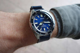 Shop Seiko Prospex Analogue Automatic Diver Blue Dial Black Rubber Strap Watch For Men - SPB053J1 in USA