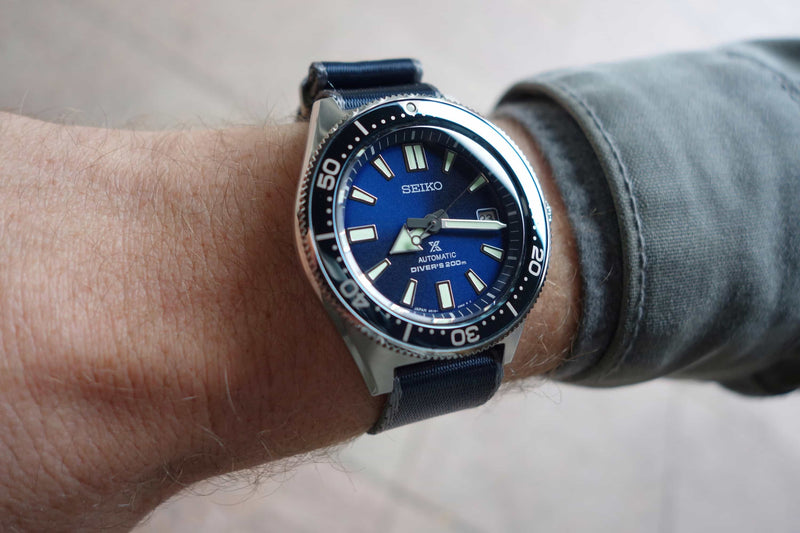 Shop Seiko Prospex Analogue Automatic Diver Blue Dial Black Rubber Strap Watch For Men - SPB053J1 in USA