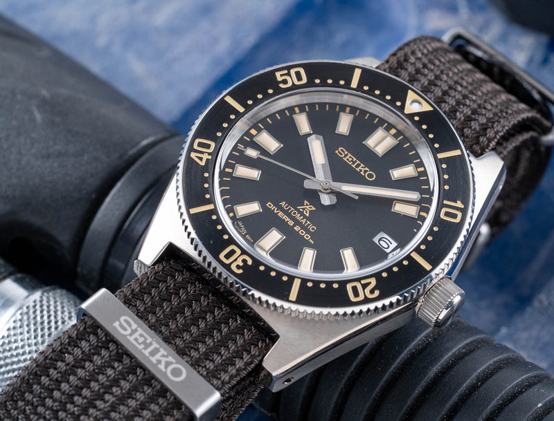 Shop Seiko Prospex 1965 Diver’s Re-Interpretation Automatic Black Dial Brown NATO Strap Watch For Men - SPB239J1 in USA