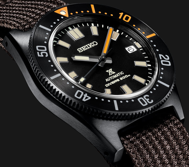 Shop Seiko Prospex Black Series 1965 Limited Edition Black Dial Brown NATO Strap Watch For Men - SPB253J1 in USA