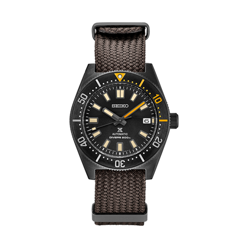 Shop Seiko Prospex Black Series 1965 Limited Edition Black Dial Brown NATO Strap Watch For Men - SPB253J1 in USA